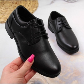 Boys' formal black shoes from the American Club 1