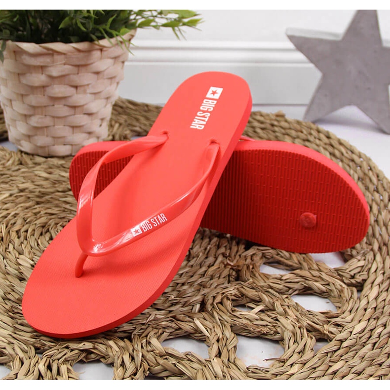 Red Big Star red sports flip-flops JJ274A384 1