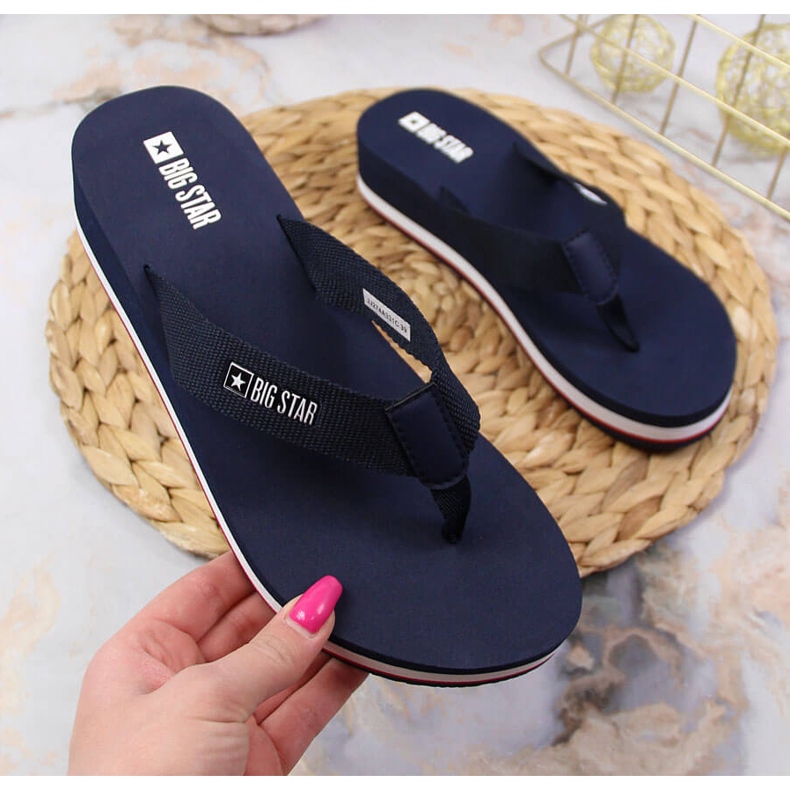 Flip-flops on the wedge Big Star JJ274A331 blue 1