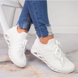 Women's white mesh sports shoes from McKeylor 1