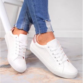 White McKeylor eco leather women's sneakers 1