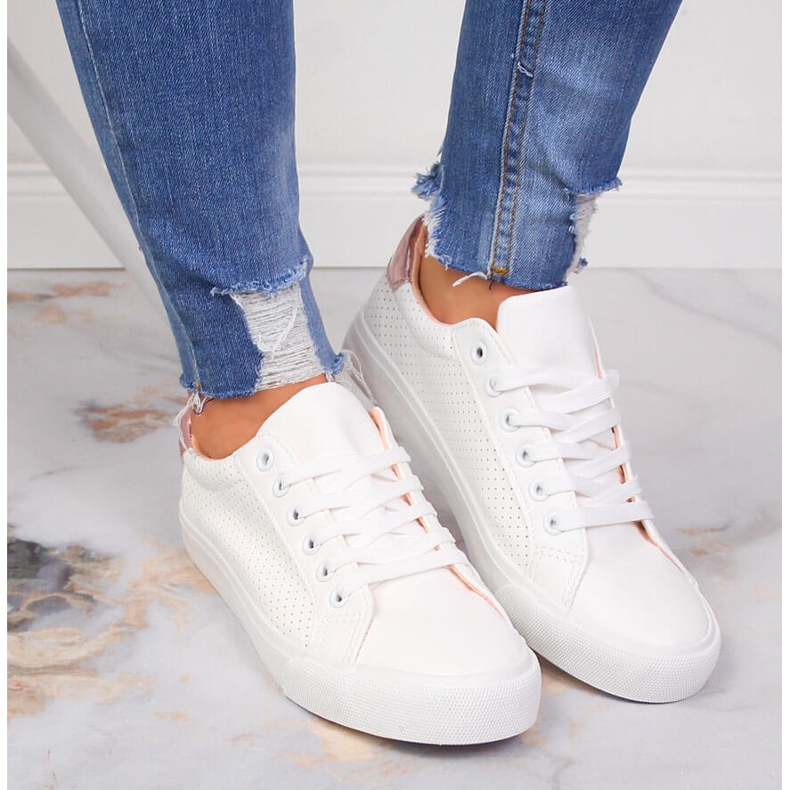 White McKeylor eco leather women's sneakers 2