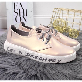 S.Barski Women's brogues with a pearl pink platform by S. Barski 2