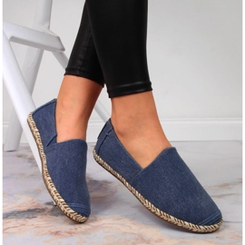 Big Star JJ274902 women's denim espadrilles navy blue 1