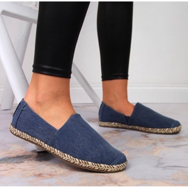 Big Star JJ274902 women's denim espadrilles navy blue 2