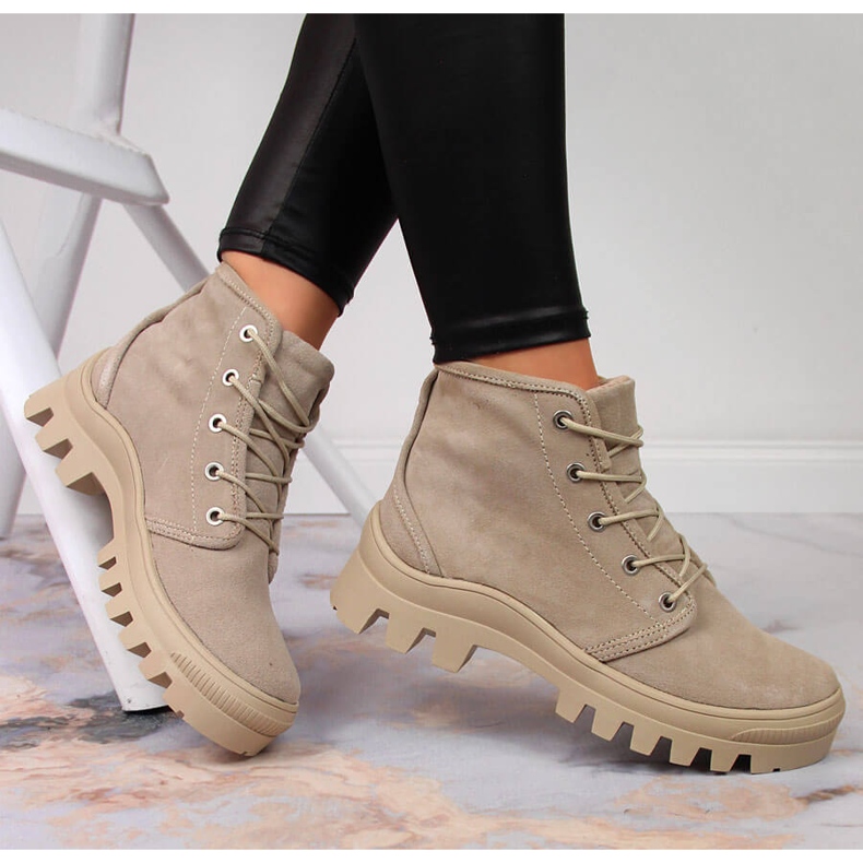 Leather women's beige Filippo sneakers 1 Leather women's beige Filippo sneakers 1