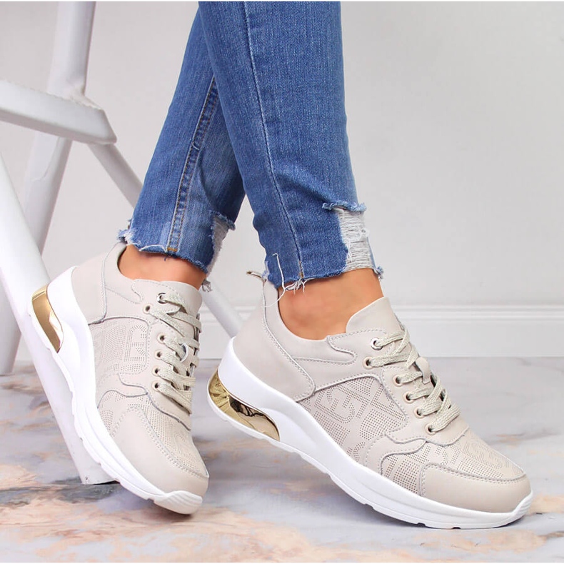 S.Barski Women's beige leather sneakers S. Barski 1 S.Barski Women's beige leather sneakers S. Barski 1