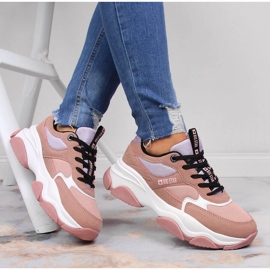 Women's sports sneakers pink Big Star JJ274577 1