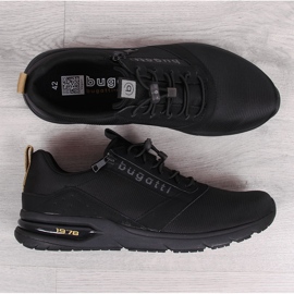 Black Bugatti men's casual shoes 1