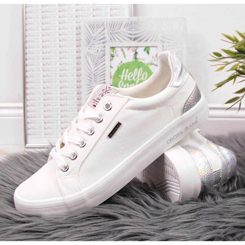 Cross Jeans JJ2R4038C white textile sneakers 2