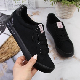 Black Cross Jeans JJ2R4039C black textile sneakers 1 Black Cross Jeans JJ2R4039C black textile sneakers 1
