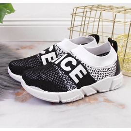 McKeylor children's slip-on sports shoes black white 2