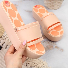 Women's rubber slippers on the platform nude Zaxy HH285194 multicolored 1