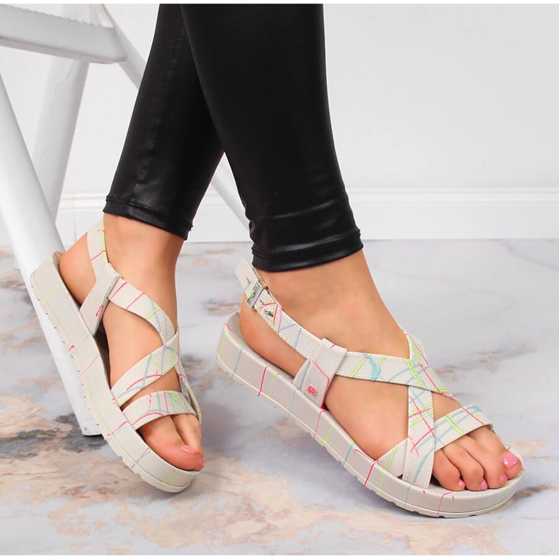 Women's rubber sandals with fragrant Zaxy HH285264 beige 1