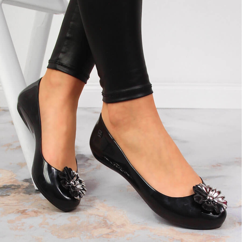Women's ballerinas meliski with a flower black Zaxy JJ285048 1 Women's ballerinas meliski with a flower black Zaxy JJ285048 1