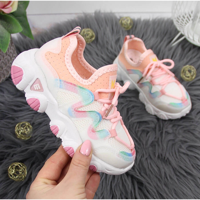 White Vinceza girls' sports shoes multicolored 1 White Vinceza girls' sports shoes multicolored 1