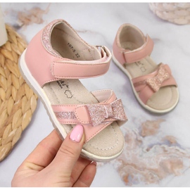 S.Barski Pink Velcro sandals for a girl S. Barski 1 S.Barski Pink Velcro sandals for a girl S. Barski 1