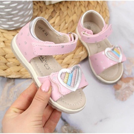 S.Barski Girls' sandals with velcro pink S. Barski 1