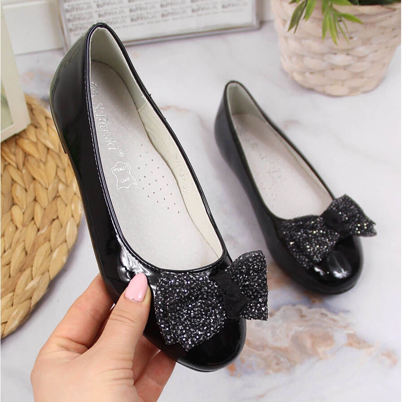 S.Barski Girls' black patent ballerinas S. Barski 1