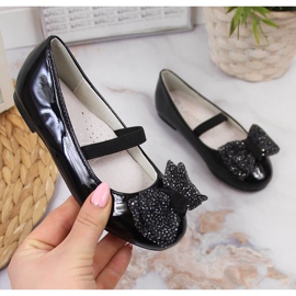 S.Barski Girls' ballerinas with an elastic band black S. Barski 1 S.Barski Girls' ballerinas with an elastic band black S. Barski 1