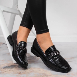 S.Barski Women's shoes with a chain croco black S. Barski 1