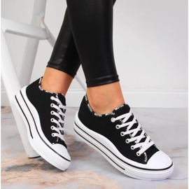 S.Barski Black S. Barski women's sneakers on the platform 1