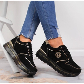 Women's sports leather on a black Filippo platform 1