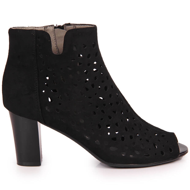 Women's spring boots on a black Jezzi openwork post 1