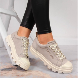 Women's sneakers on the beige Bugatti JJ253026 platform 1 Women's sneakers on the beige Bugatti JJ253026 platform 1