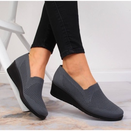 Gray Sabatina women's textile slip-on shoes grey 1