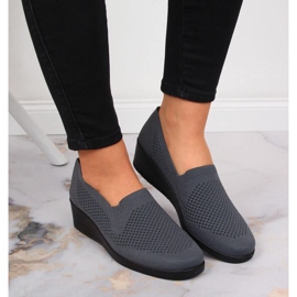 Gray Sabatina women's textile slip-on shoes grey 2
