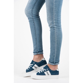 Kylie Love &amp; peace sneakers blue 2