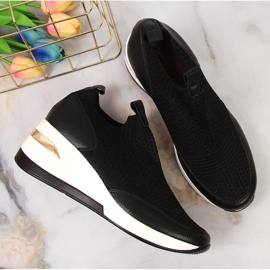 Women's black wedge sneakers Artiker 2