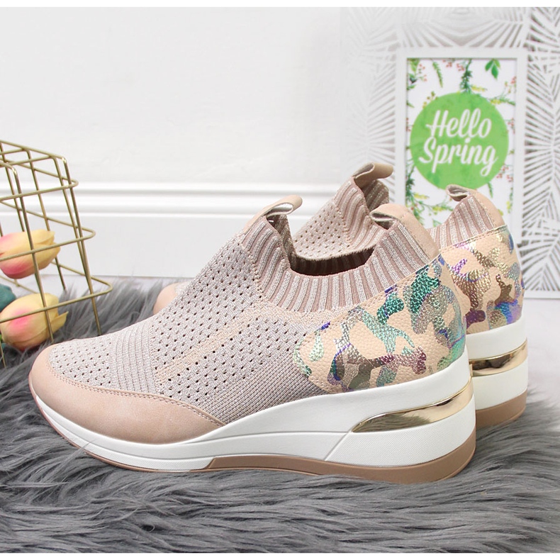 Women's wedge sneakers powder pink Artiker 2 Women's wedge sneakers powder pink Artiker 2