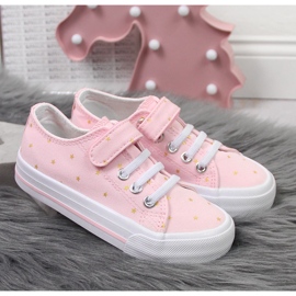 Atletico pink star textile sneakers 2