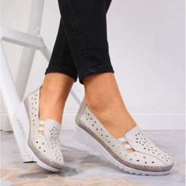 Comfortable women's leather shoes, beige T.Sokolski 2