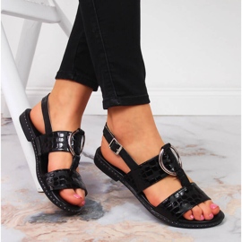 Jezzi women's black sandals 1 Jezzi women's black sandals 1