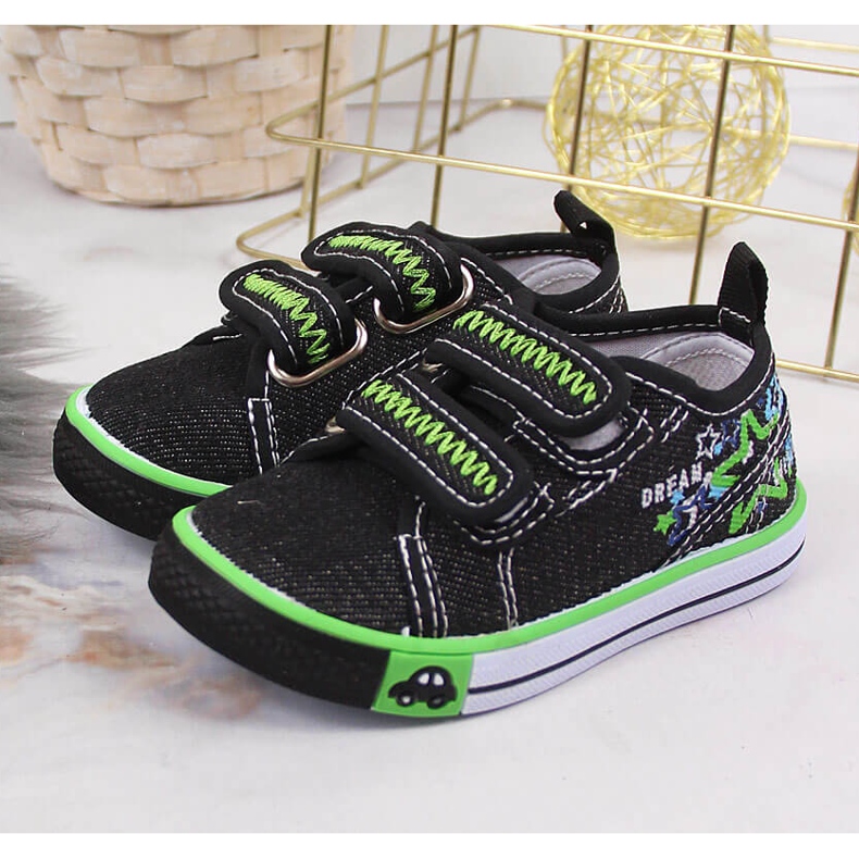 Boys sneakers with velcro black Atletico 2