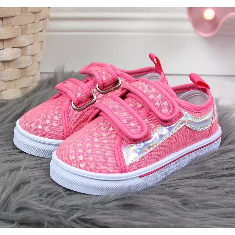 Pink Atletico girls' sneakers with velcro 2