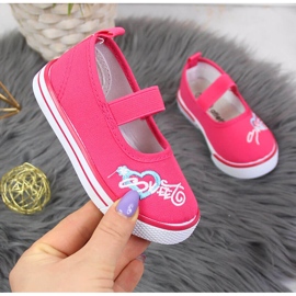 Girls' ballerinas with elastic pink Atletico 1