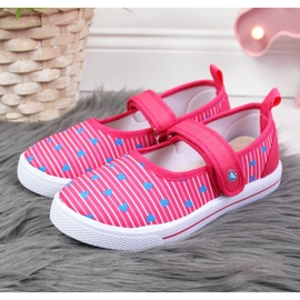 Girls' ballerinas sneakers with Velcro Atletico pink 2