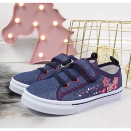 Atletico navy blue sneakers for girls 2 Atletico navy blue sneakers for girls 2