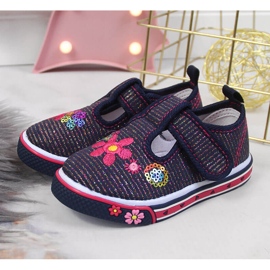 Atletico navy blue sneakers for girls 2