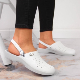 White Inblu sanitary built-up women's slippers 2