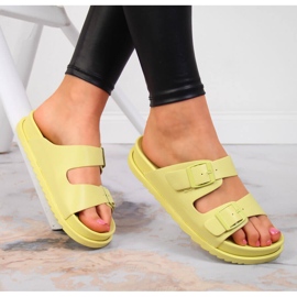 S.Barski Yellow women's rubber slippers with buckles yellow S. Barski 1