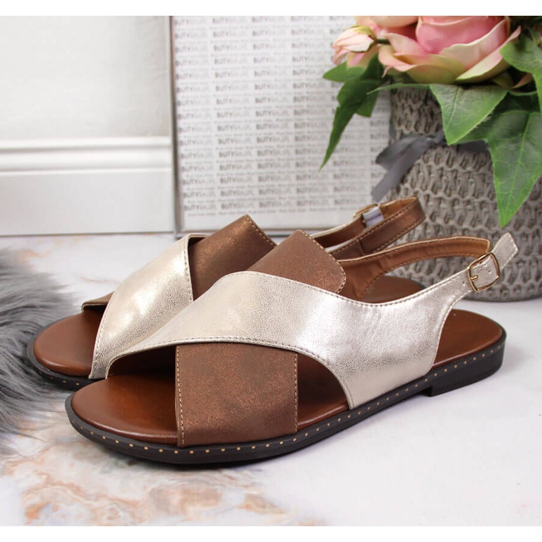 Women's gold Jezzi sandals golden 2 Women's gold Jezzi sandals golden 2