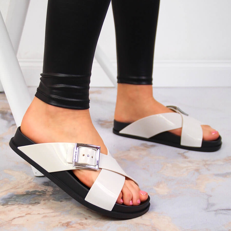 Women's slippers meliski cream Zaxy JJ285057 beige multicolored 2