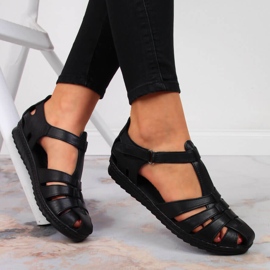 T.Sokolski Black Velcro women's sandals by T. Sokolski 1 T.Sokolski Black Velcro women's sandals by T. Sokolski 1