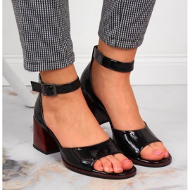 Black Filippo black patent leather sandals 2