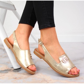 Women's sandals with golden Filippo decoration 1